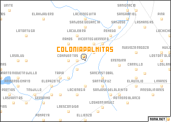 map of Colonia Palmitas