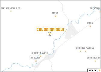 map of Colônia Piaguí