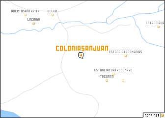 map of Colonia San Juan