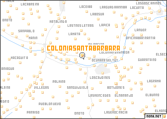 map of Colonia Santa Bárbara