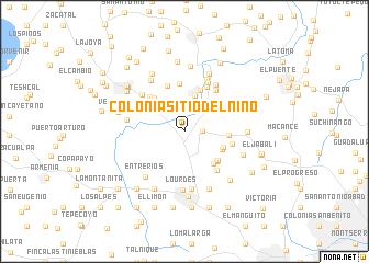 map of Colonia Sitio del Niño