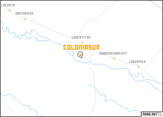 map of Colonia Sur