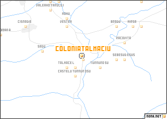 map of Colonia Tălmaciu
