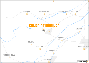 map of Colonia Ţiganilor