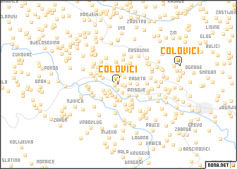 map of Čolovići