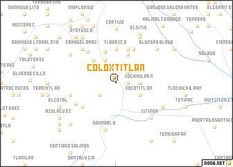 map of Coloxtitlán