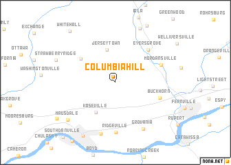 map of Columbia Hill