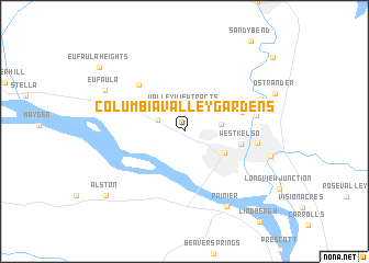 map of Columbia Valley Gardens