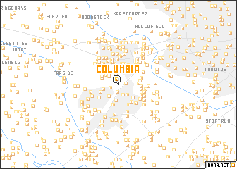 map of Columbia