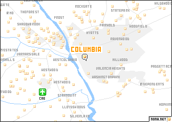 map of Columbia