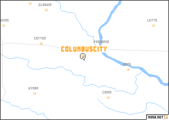 map of Columbus City