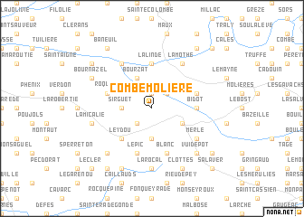 map of Combe-Molière