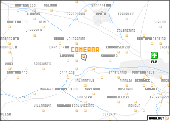 map of Comeana