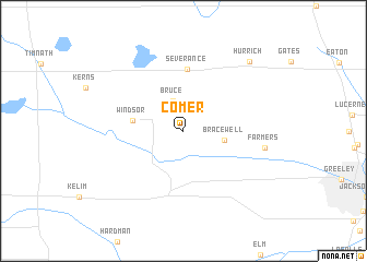 map of Comer