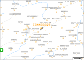 map of Commodore