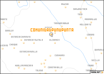 map of Comunidad Punu Punta