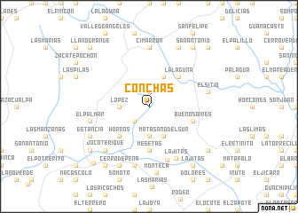 map of Conchas