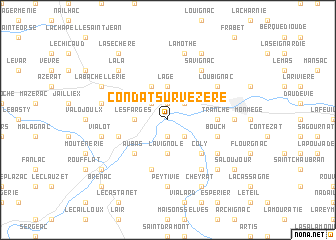 map of Condat-sur-Vézère