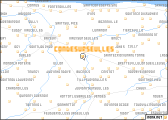 map of Condé-sur-Seulles