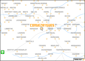 map of Condezaygues