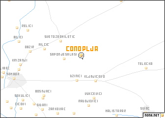 map of Čonoplja