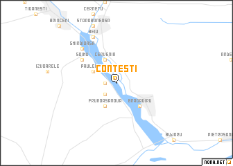 map of Conţeşti