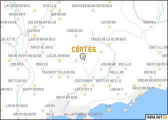 map of Contes