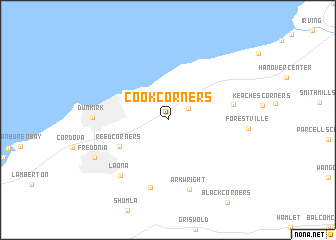 map of Cook Corners