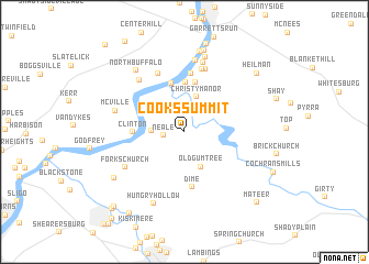 map of Cooks Summit