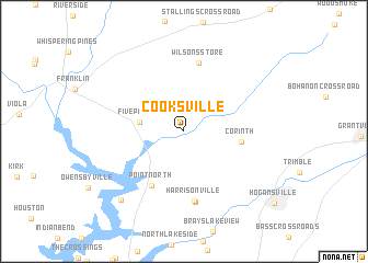 map of Cooksville