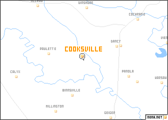 map of Cooksville