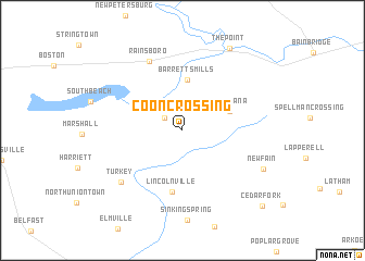 map of Coon Crossing