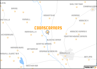 map of Coons Corners
