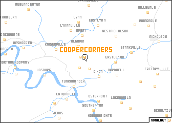 map of Cooper Corners
