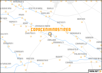 map of Copăceni-Mînăstirea