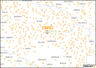 map of Čopići