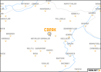 map of Çorak