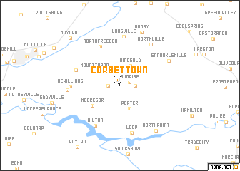 map of Corbettown