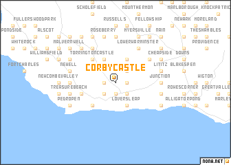 map of Corby Castle