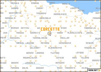 map of Corcette