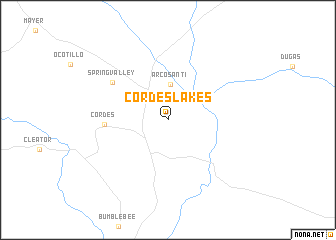 map of Cordes Lakes