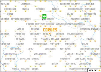 map of Cordes
