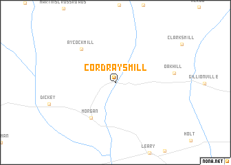 map of Cordrays Mill