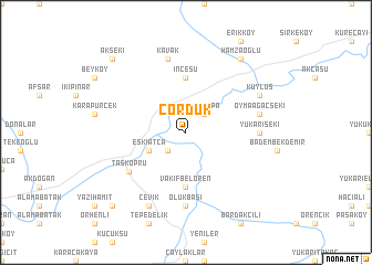 map of Çördük