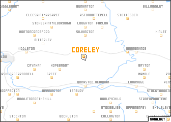 map of Coreley