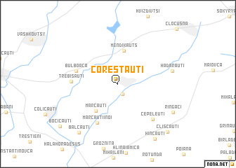 map of Corestăuţi