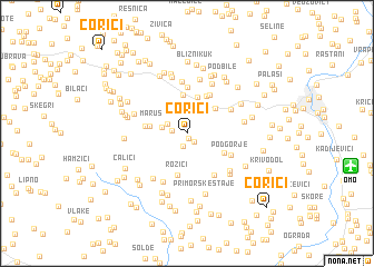 map of Ćorići