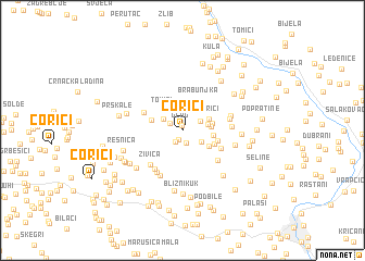 map of Ćorići