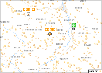 map of Ćorići