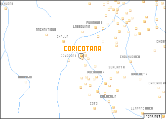 map of Coricotana